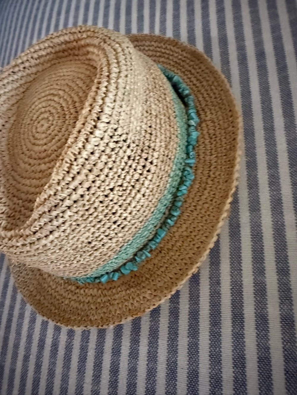 Straw Sun Hat with Cream Trim
